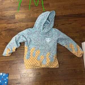 Kids Sprinkles Hoodie - Blue and Orange
